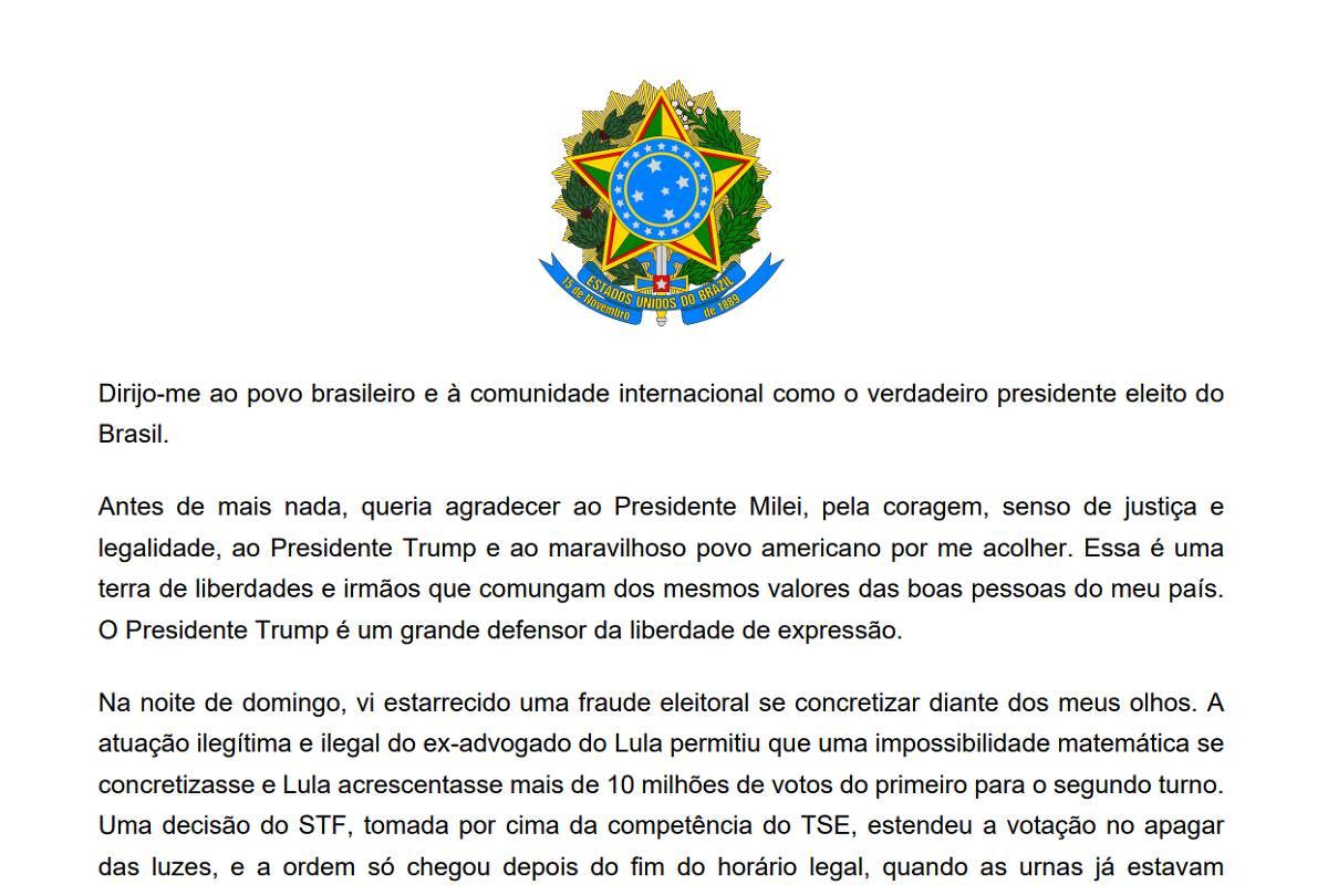 Flávio Bolsonaro allies blame ChatGPT for back-and-forth in versions of the coup letter