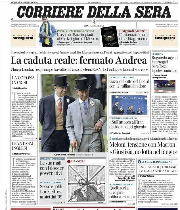 'Andrew, the prince of darkness': Global media mark 'the end of privilege' for Mountbatten-Windsor and gloat that the royal is 'at rock bottom'