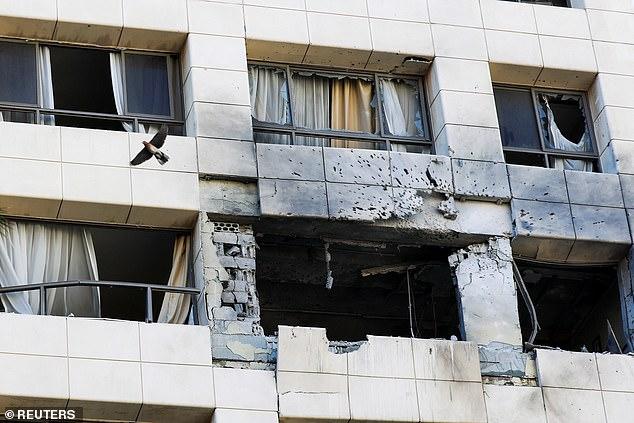 Seaside hotel in Beirut is hit by Israeli missiles in strike on Iran's Revolutionary Guards based in the building