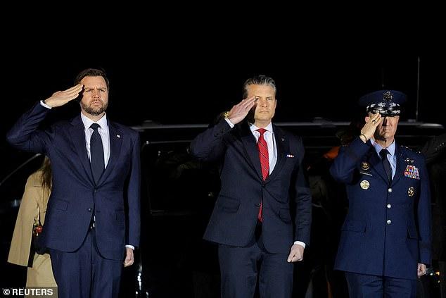 JD Vance attends dignified transfer of fallen soldier killed in Operation Epic Fury as Trump reveals vice president was 'less enthusiastic' about war in Iran