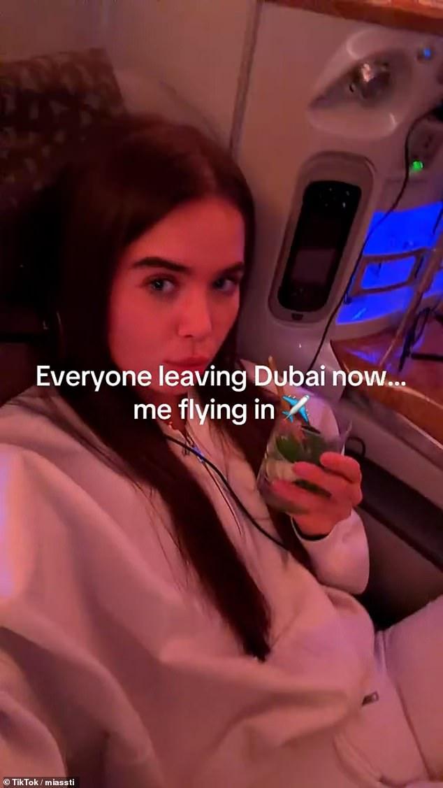 Influencers' defiant return to Dubai: Brits head BACK to Dubai despite mounting Iranian drone attacks as they post videos of empty planes bound for the UAE