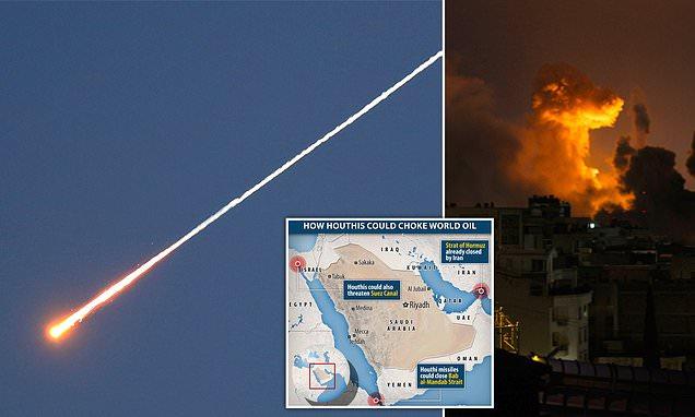 Suez Canal could be closed by Houthi attacks at the 'Gate of Tears' and Western economies shattered as Yemeni militia enter Iran war with attack on Israel