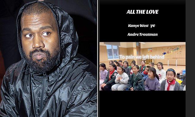Cancelled Kanye West shares defiant post of schoolchildren singing his latest track after UK travel ban and the collapse of Wireless Festival