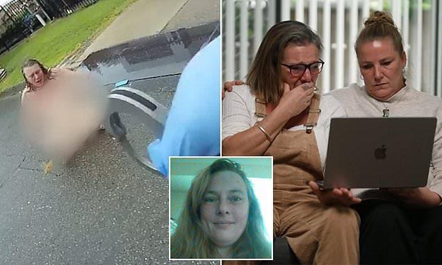 Harrowing new bodycam emerges of the shocking moment two cops stomped on a woman's head and pepper-sprayed her genitals - as the victim is pictured for the first time