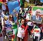 Protesters vow to disrupt Iran's opening World Cup game by turning their backs on the players and booing the national anthem as they gather outside stadium and wave anti-regime flags ahead of kick-off