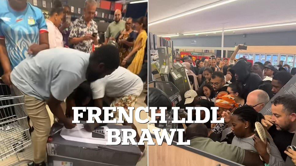 Tourists run for their lives as wildfire sweeps through French campsite while more fights break out over cheap Lidl aircons with Europe bracing for raging new heatwave