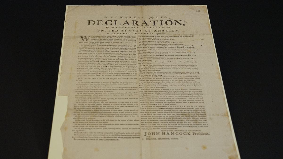 Extremely rare authentic copy of the Declaration of Independence is miraculously FOUND after being hidden away in another country for 250 years