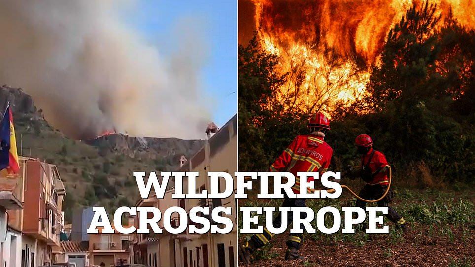 Europe burns in blowtorch heatwave: Thousands evacuated as 'catastrophic' wildfires ravage southern France, 'poisonous clouds' choke Greece and inferno rages on the Costa Brava