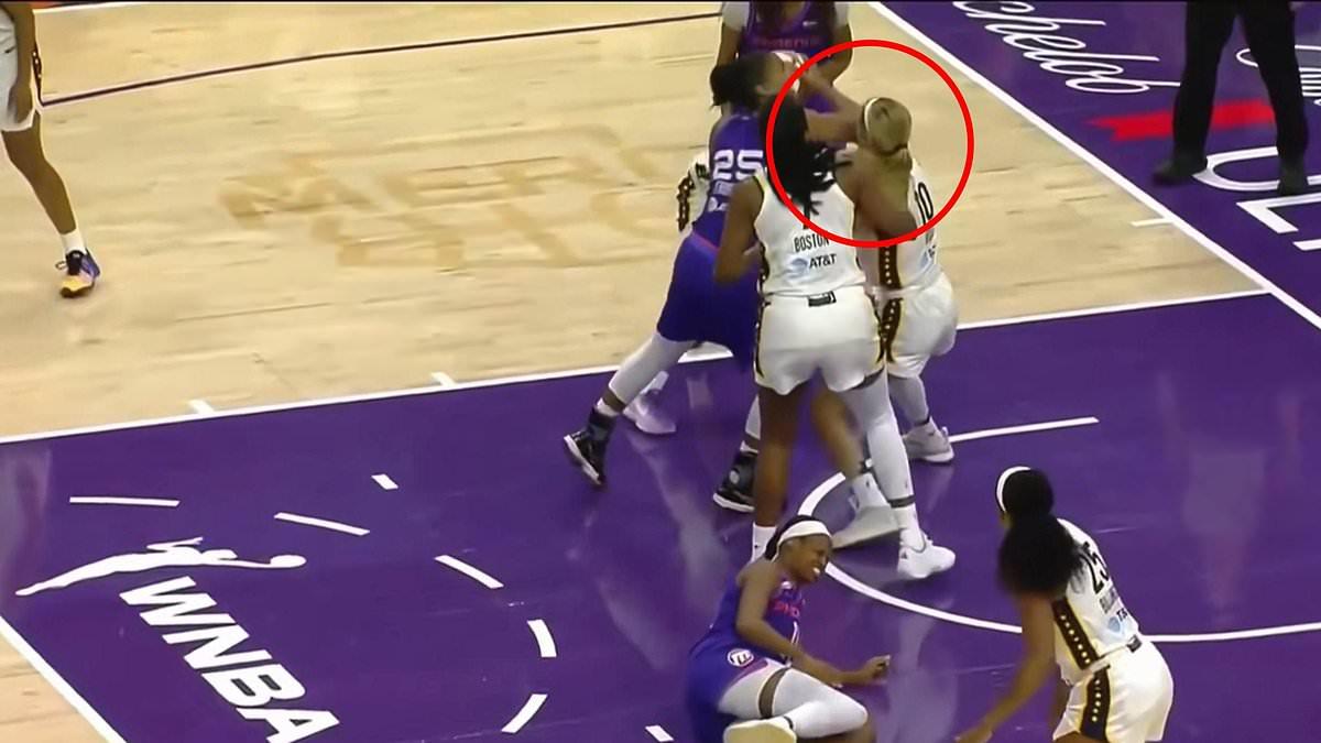 WNBA star who punched Caitlin Clark in the throat caught in fresh violent controversy with a different Indiana Fever player