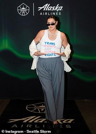 WNBA's furious trans debate deepens as Seattle star takes bitter swipe at Sophie Cunningham... and protestors gather to support Indiana Fever icon