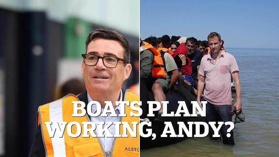 Still say your boats plan is working, Andy? Hundreds more migrants rush to board Channel dinghies just hours after Andy Burnham boasted of success in stopping them