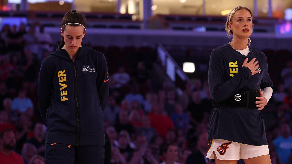 WNBA fans turn on Caitlin Clark after spotting 'disrespectful' act during national anthem... while Sophie Cunningham is labeled a true 'patriot'