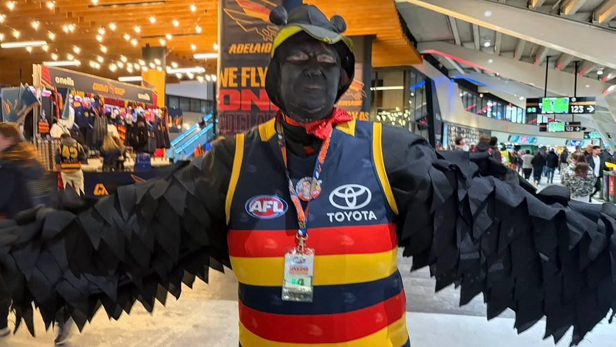 Adelaide Crows 'blackface' fan unmasked as club stalwart and Superfan of the Year Colleen McKaye - as she goes into hiding