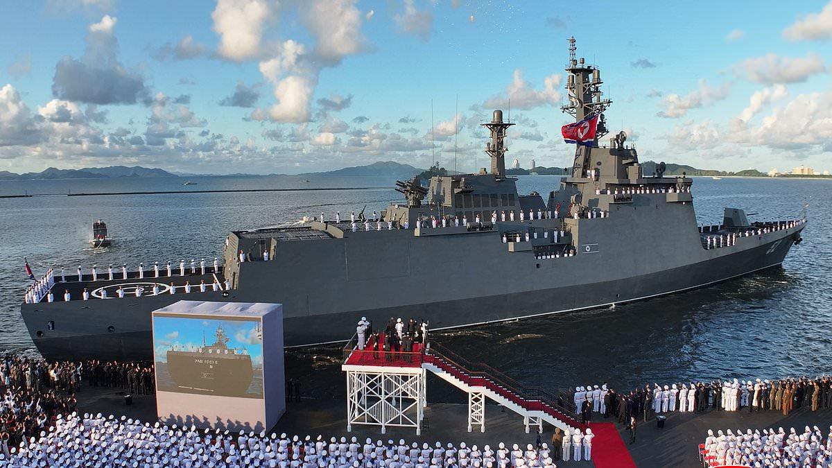 Kim Jong Un unveils North Korea's new navy destroyer equipped with nuclear-capable missiles