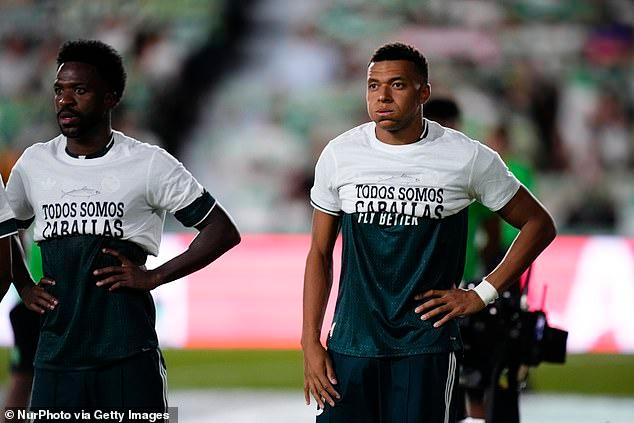 Kylian Mbappe and Vinicius Jr REFUSE to display t-shirts supporting Spain's sovereignty of Ceuta amid migrant crisis - with Real Madrid stars divided over message