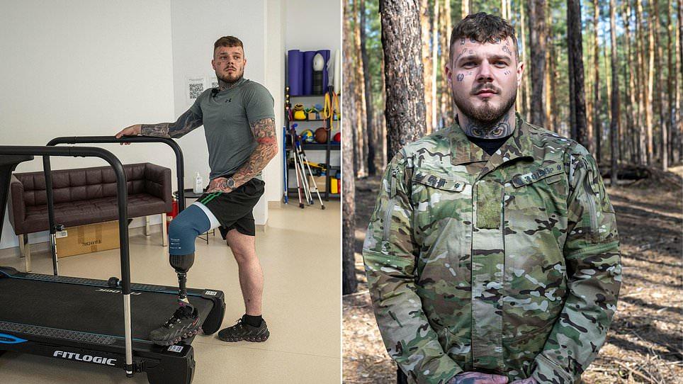 The Russian drone exploded. I stood up on bone, looked down and thought: 'Oh... my leg's gone'. The incredible courage of British soldier who, even after losing a limb fighting for Ukraine, has rejoined the war against Putin's invaders