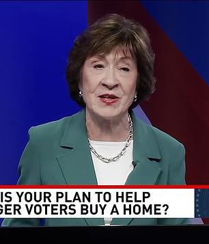 Democratic Senate hopeful blasts 'arsonist' Susan Collins in debate showdown for voting with GOP then trying to distance herself from Trump