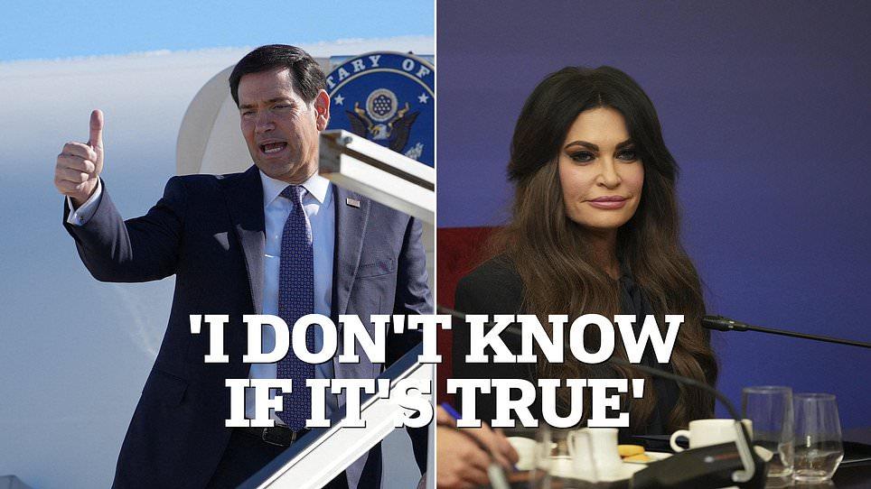 Testy Marco Rubio snaps at reporters as he's confronted with Kimberly Guilfoyle probe first exposed by Daily Mail