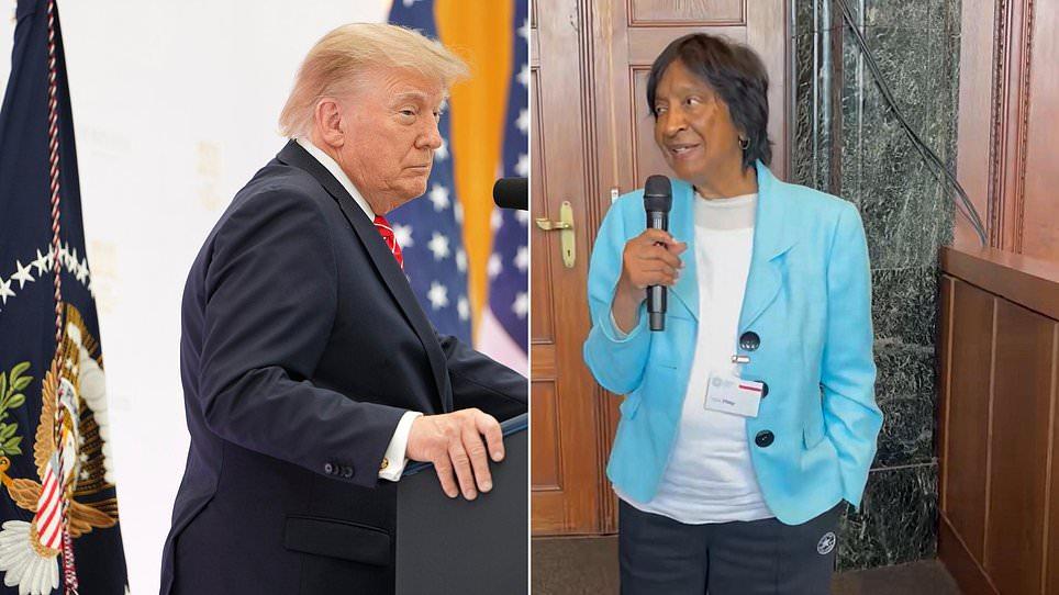 Nobel peace prize winner Navi Pillay taunts Trump as she tells cheering audience she might share her award with him if they clap 'a little more'