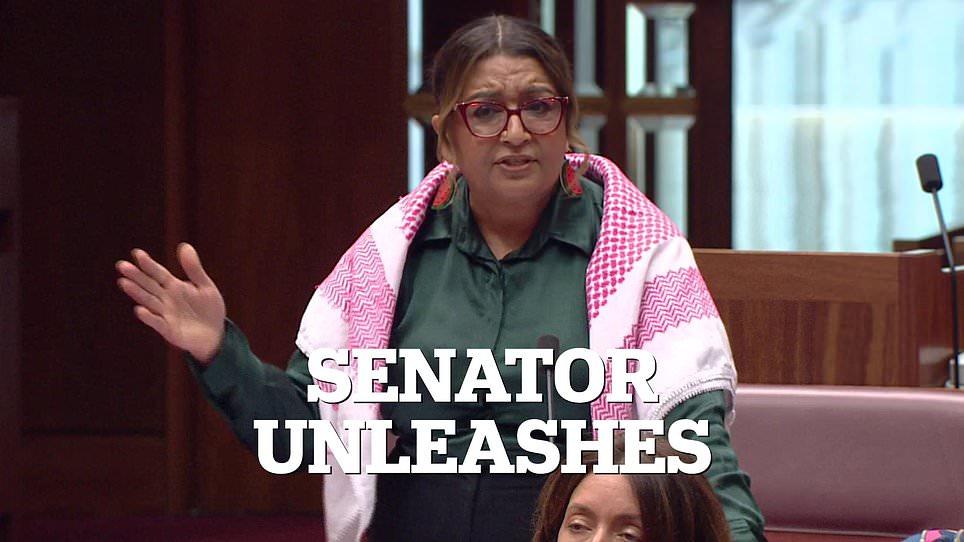 Liberal senator's scathing dig at Mehreen Faruqi as Green takes extraordinary step of Albo for 'taking selfies' wth Trump because he is 'participant in genocide'