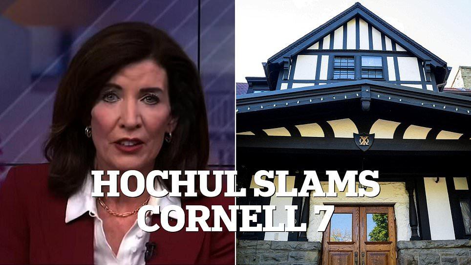 NY Governor Kathy Hochul launches fresh attack on Cornell 7 accused after being asked about whether her stating allegations as facts will undermine the case