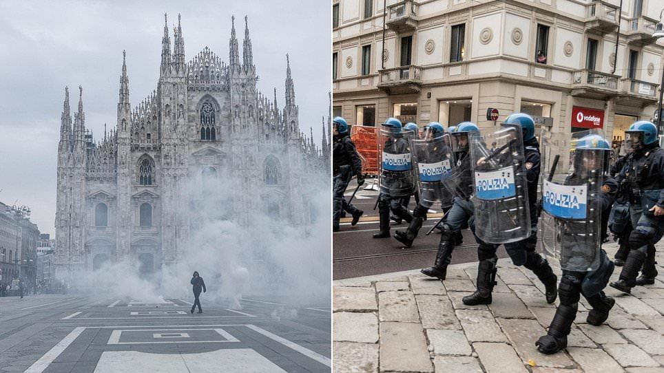 Mayhem in Europe as streets are ablaze in France and luxury stores looted while Macron calls for calm - as riots spread to Milan for a second night
