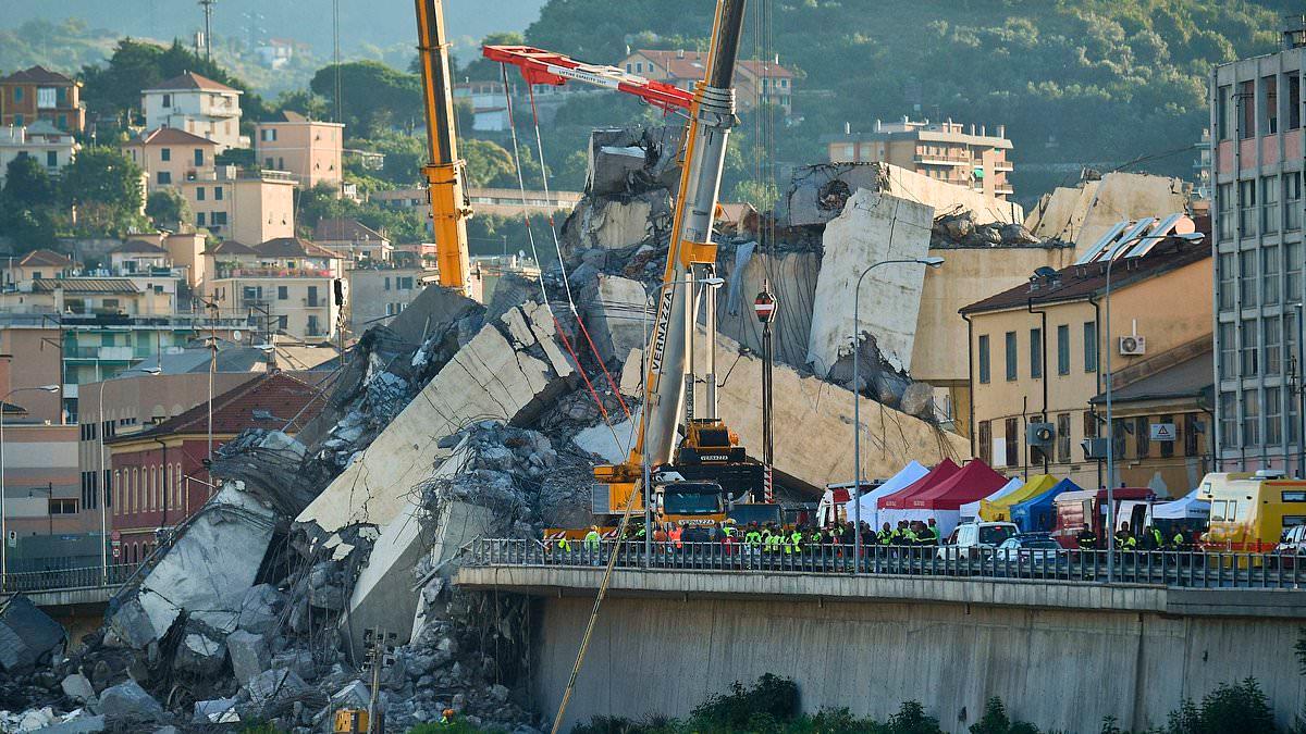 Italian motorway boss is jailed for 12 years and dozens more officials are convicted over 2018 Genoa bridge collapse disaster that left 43 dead