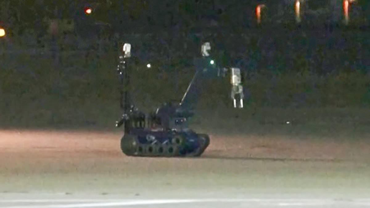 Drone with bomb fitted forces jets to divert at German airport - before one plane collides with unknown object as it aborts landing