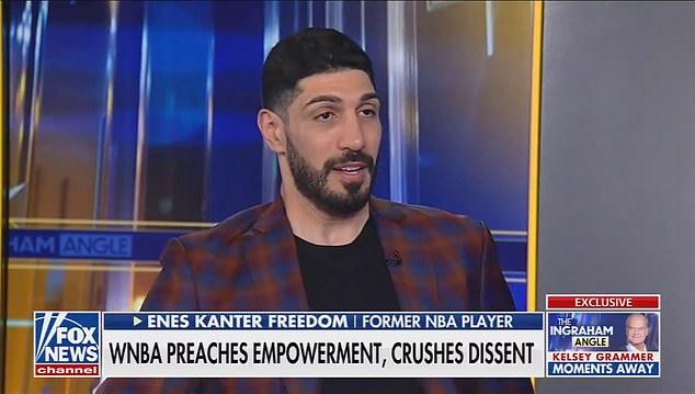 Enes Kanter Freedom hits back at 'terrified' WNBA as he learns draft fate after ex-NBA star was ejected from game over explosive courtside clash