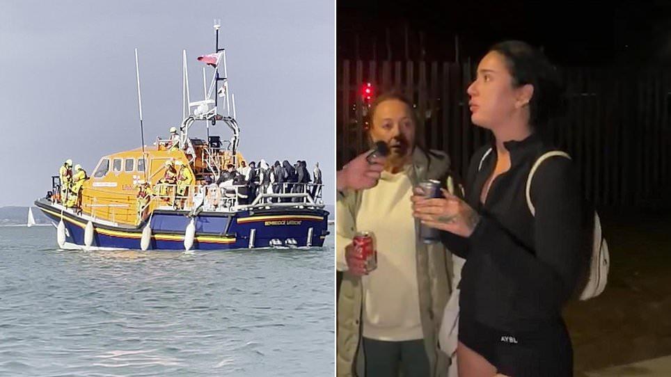 Sister of asylum hotel worker stabbed to death 23 times with a screwdriver drives four hours to join Portsmouth anti-migrant protest