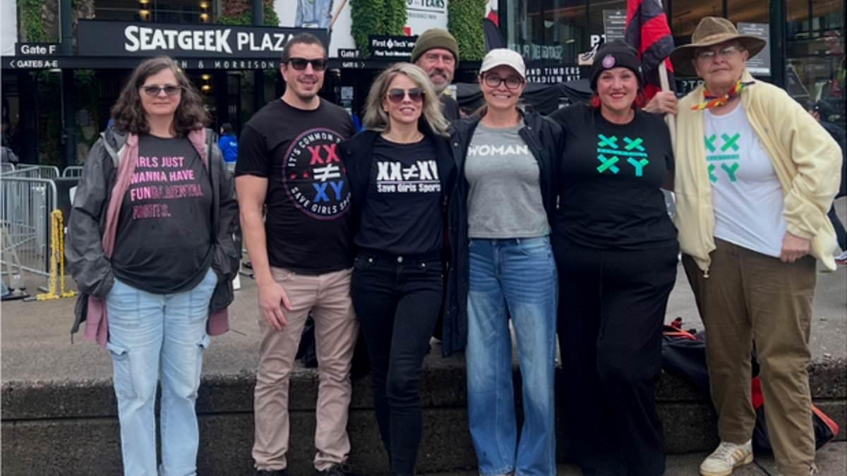Women's soccer erupts in trans row as group of fans are ejected from NWSL clash over 'XX-XY' t-shirts... amid WNBA's ongoing culture war