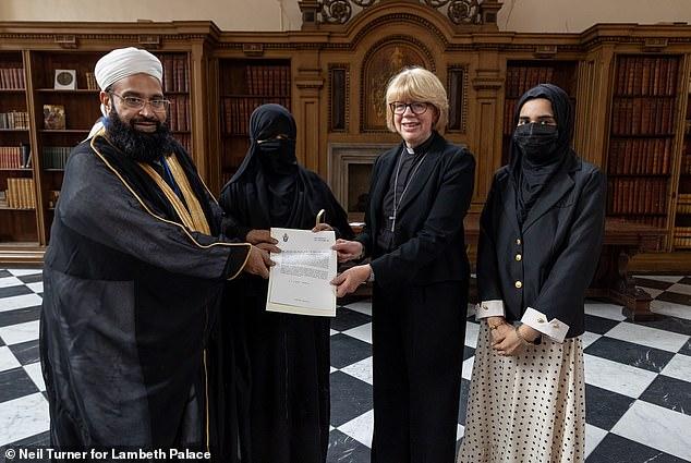 Muslim cleric given award by Archbishop called the butchers of October 7 'freedom fighters', said suicide attacks against Nato troops were 'lawful' - and that men could take four wives at once without permission