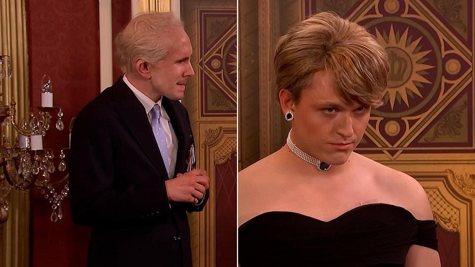 King is mocked on Saturday Night Live UK as sketch takes aim at Earl Spencer's claim that Charles told him Diana would be 'forgotten' days after her death