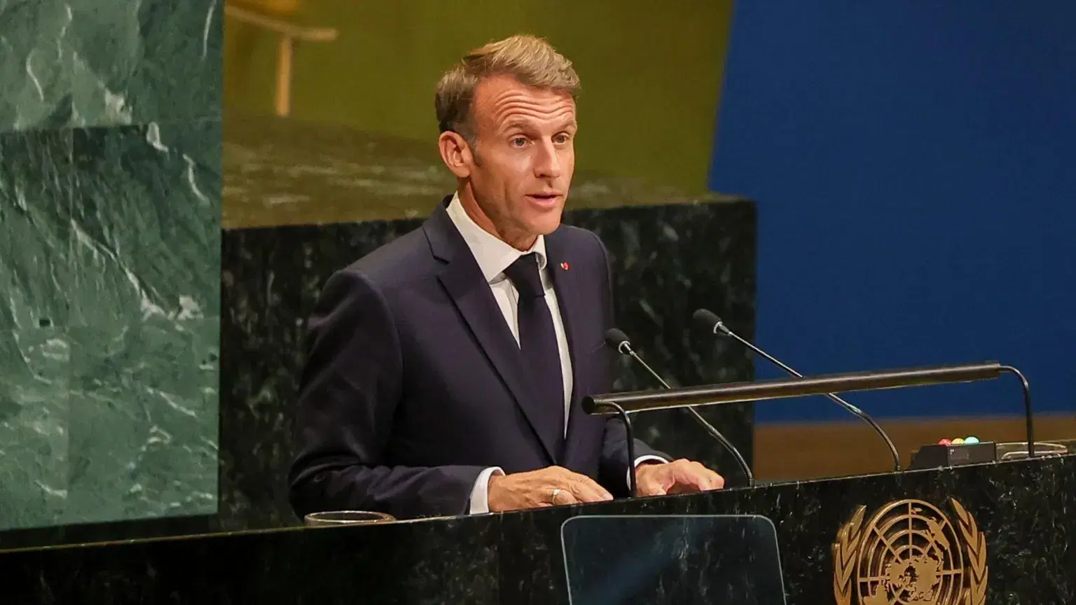 Netanyahu calls Macron's remarks on West Bank in UN speech 'grotesque'