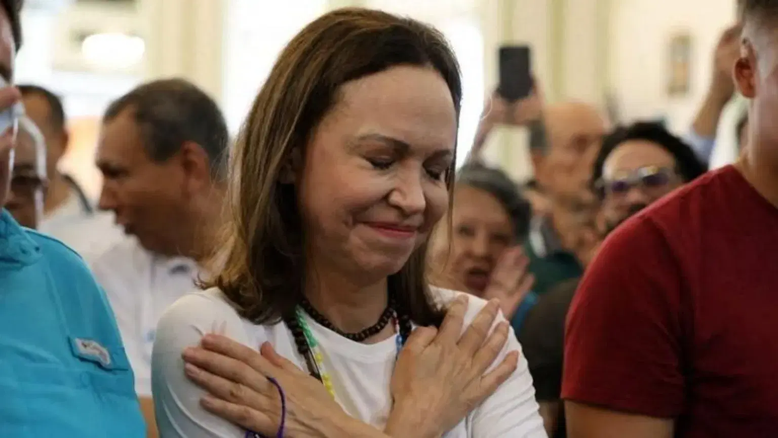 Venezuelan opposition leader María Machado returns after months in exile