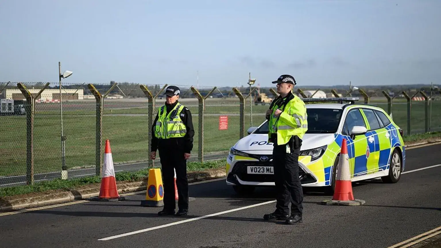 Two men re-arrested on suspicion of assisting Iran intelligence after RAF Fairford incident