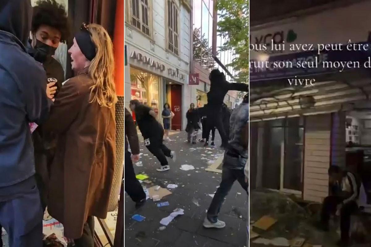 Protests in France: VIDEOS show shopkeepers desperately trying to prevent looting