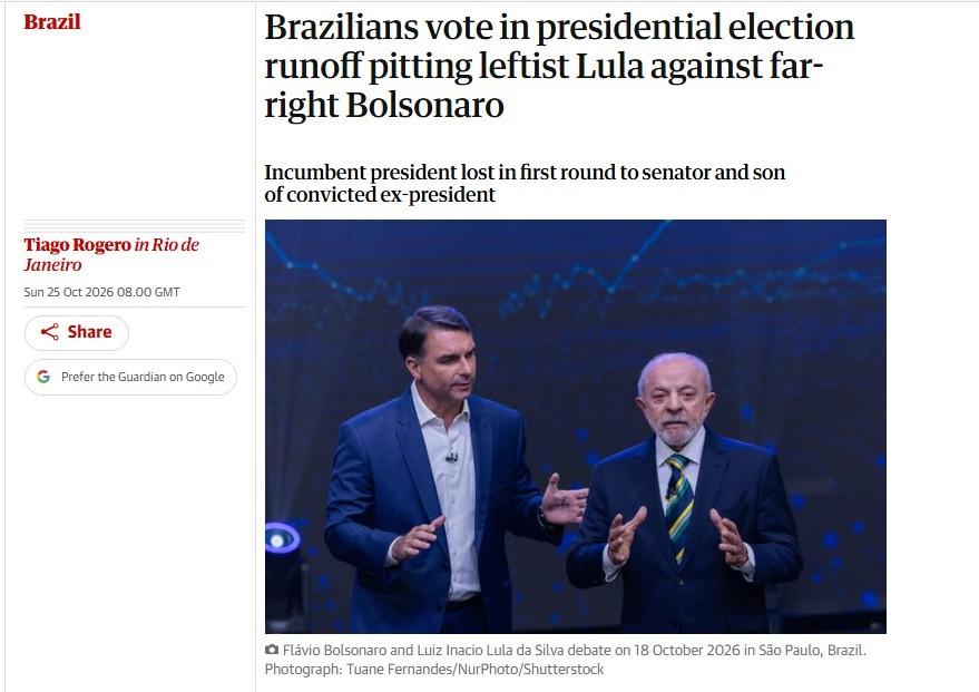International media cover Brazil’s election, seeing the country as a ‘battleground’