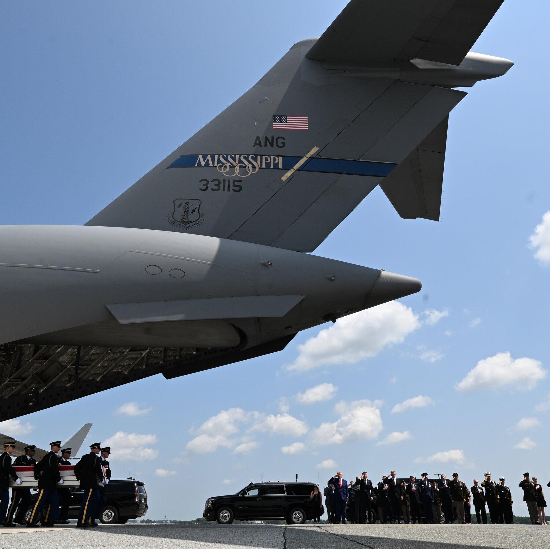 American troops, seriously wounded in recent strikes, were flown to Germany for help.